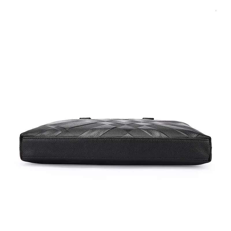 New Striped Laptop Bags Cow Genuine Real Leather Men's Briefcase Brand Male Handbags Messenger 14 Inch Computer Bag
