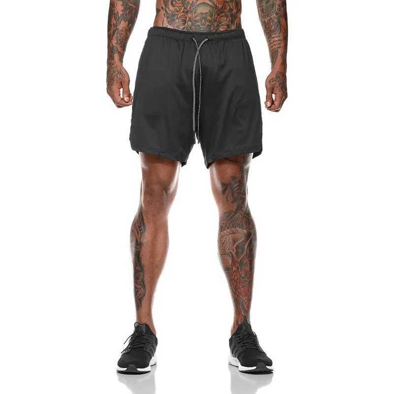 Jogger shorts men 2 shorts gym fitness shorts exercise fast drying beach shorts summer sports shorts W250324