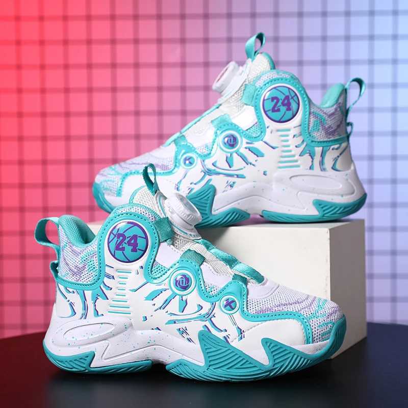 Boys and girls high top basketball shoes lightweight breathable non slip sports shoes outdoor sports coaches childrens sports shoes W250324