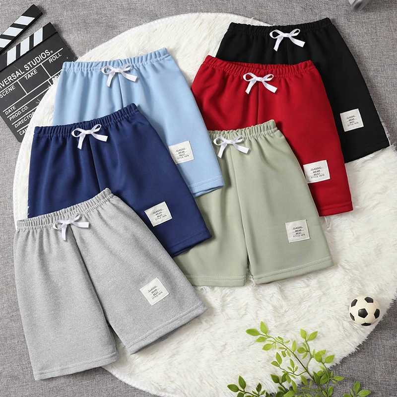 /3 pieces of childrens basic clown shorts boys casual sports lace up pants girls fashionable and comfortable multi-color combination hot pants W250324