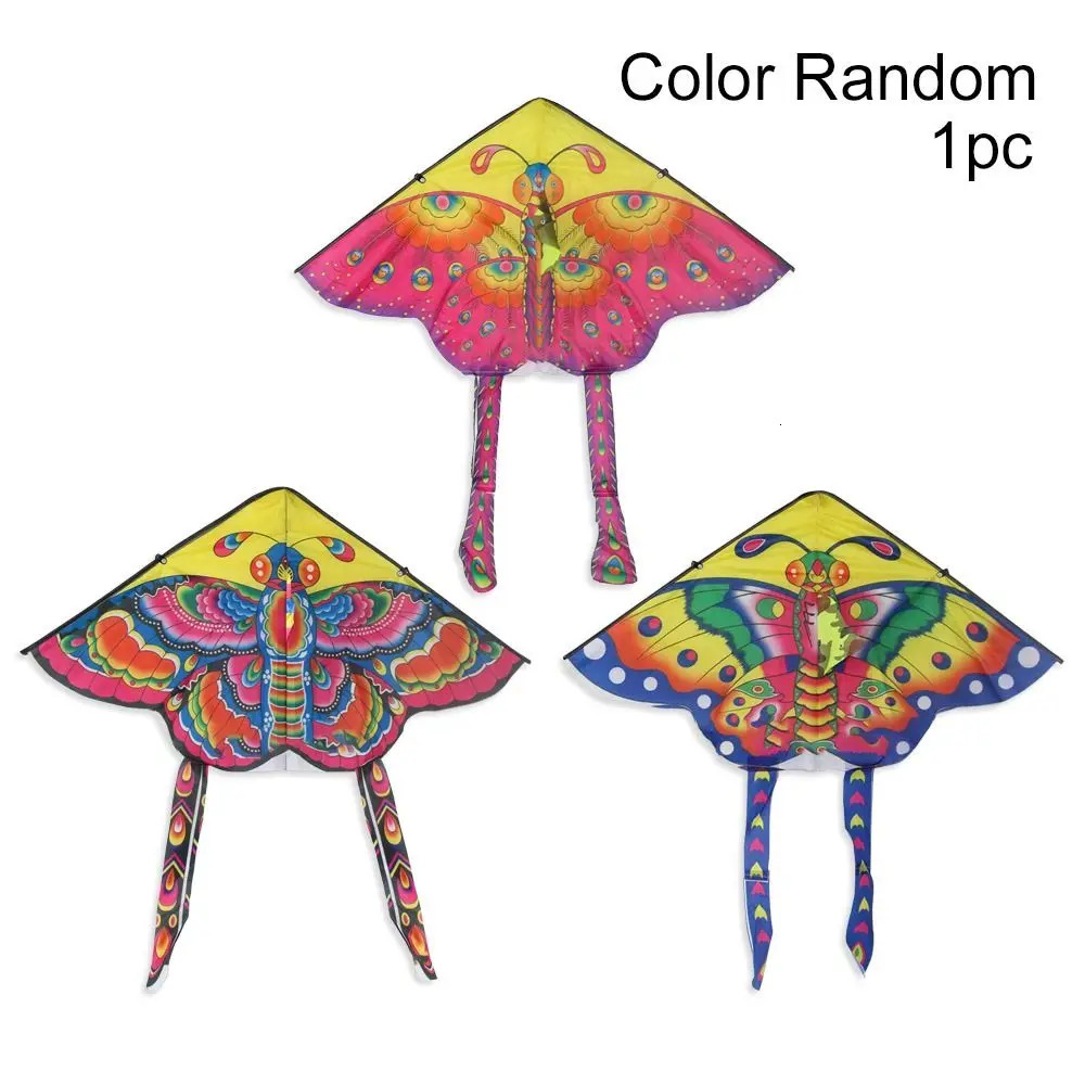 Parents and children with handle strings outdoor fun kite toys sports childrens flying butterfly 250321