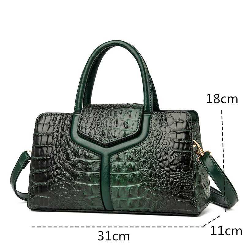 New Leather Womens Messenger Bag Crocodile Womens Cross Shoulder Bag 2023 High Quality Womens Handbag Z250324