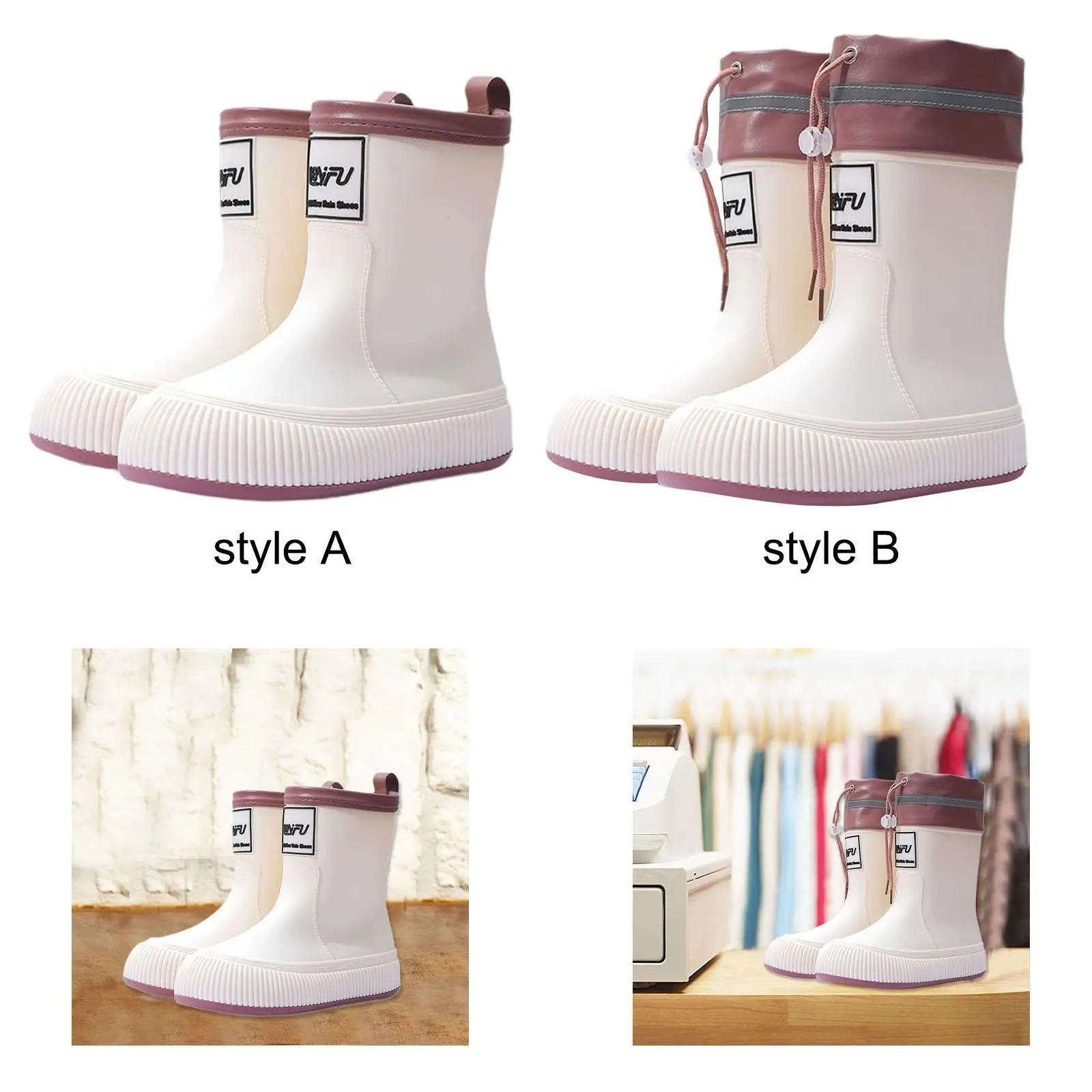 Rain boots are versatile and easy to use for 3536 Wellies shoes Anti slip rain suitable Raining Garden Adult Girls 250317