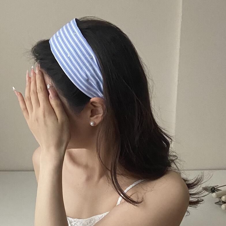 Fashion Plaid Pattern Headbands Hair Bands for Women Girl Elastic Tiaras Sports Fitness Summer Head Wrap Outdoor Lovers Gift Motion Jewelry Top