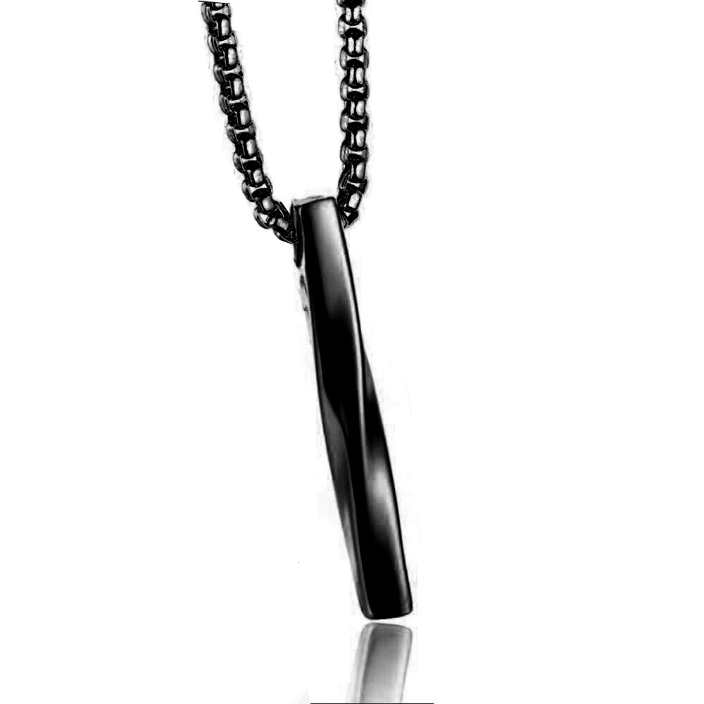 Rock Wolf Tide Simple Spiral Pendant Personalized Stainless Steel Titanium Necklace Creative Punk Men's Iced Out Rapper necklaces