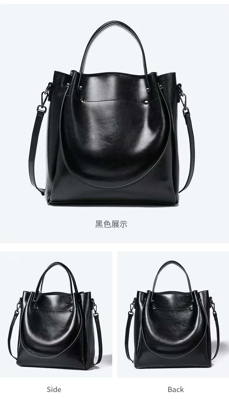 Top Layer Cowhide Women's 2025 New Single Shoulder Carrying Crossbody Bag,Large Capacity Genuine Leather Retro Bag For Women