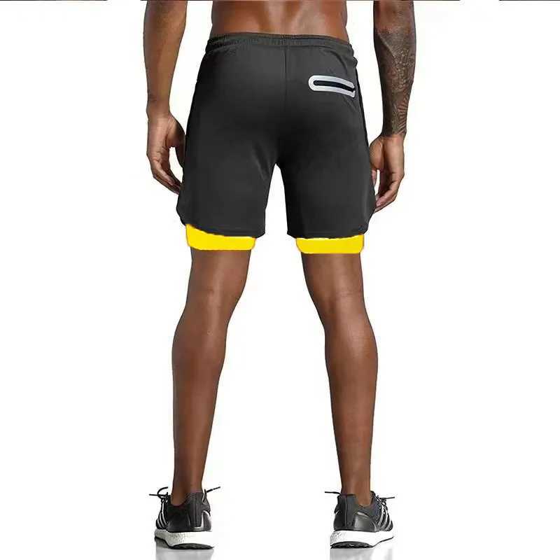2024 mens sports shorts summer sportswear 2-inch shorts double-layer training clothes mens gym running shorts W250324