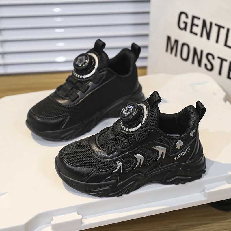 Childrens shoes boys sports shoes black and white mesh breathable shoes girls school casual running shoes boys tennis shoes W250324
