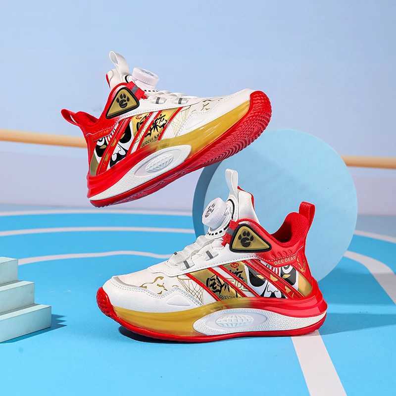 Boys basketball shoes cushioned and shock-absorbing soft comfortable breathable sports shoes outdoor anti slip running shoes W250324