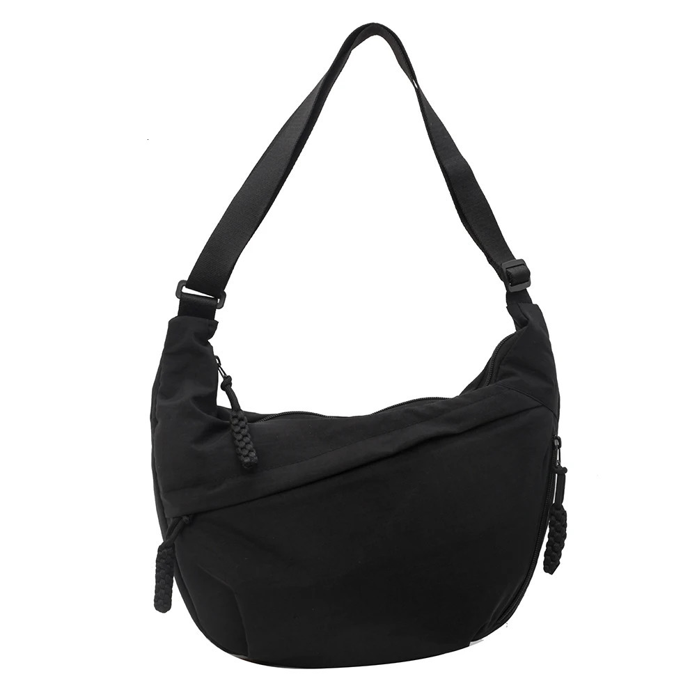 Women Stylish Dumpling Bag Multi-pockets Half Moon Bag Large Capacity Daily Messenger Bag Adjustable Strap Simple Satchel Bag 250324