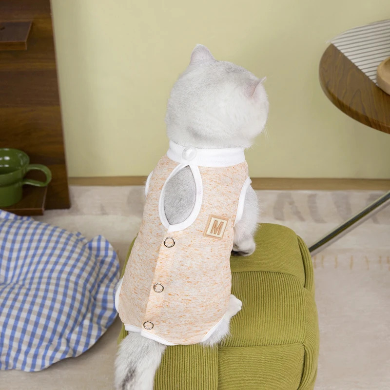 Cat Anti Lick Sterilization Set Soft Pet Care Tank Top Suitable for Small Cats Puppies to Wear and Recovery jumpsuit 250318