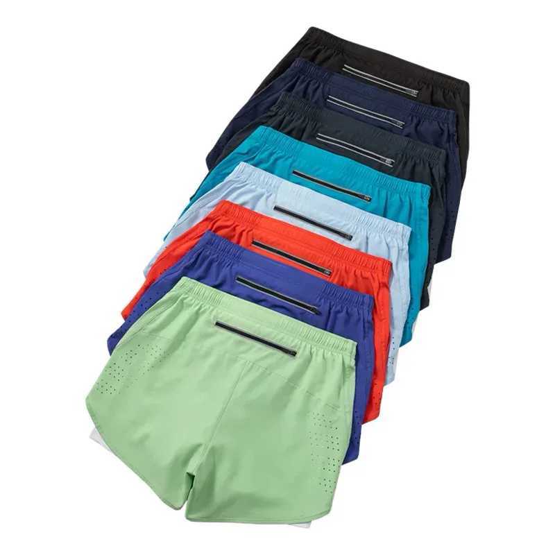 Summer 2 pieces of jogging clothing gym marathon running fitness beach shorts mens sports shirt double-layer training sports shorts W250324