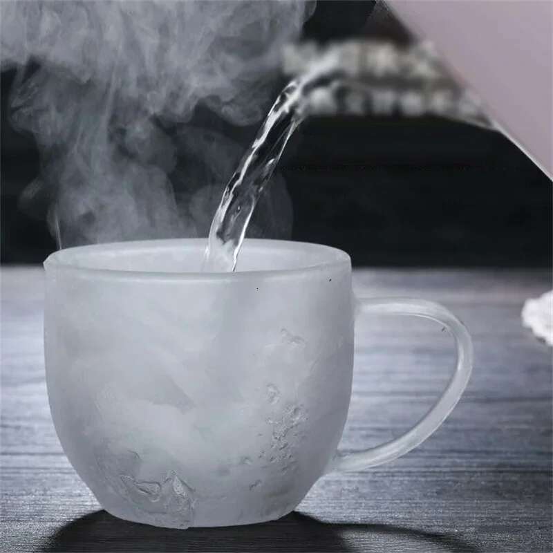 150-350ml Heat Resistant High Borosilicate Mug Double Wall Glass Coffee with Handle Milk Water Cup Clear Cups Gift