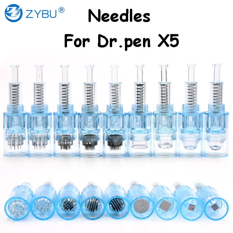 50pcs Replacement Needles Cartridge For Dr pen X5 Microneedling Therapy Nano needling Face MTS Skin Care Dermapen Parts 9/12/24/36/42 pins