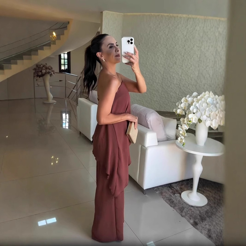 2025 Spring New Simple Irregular Long Pants Set