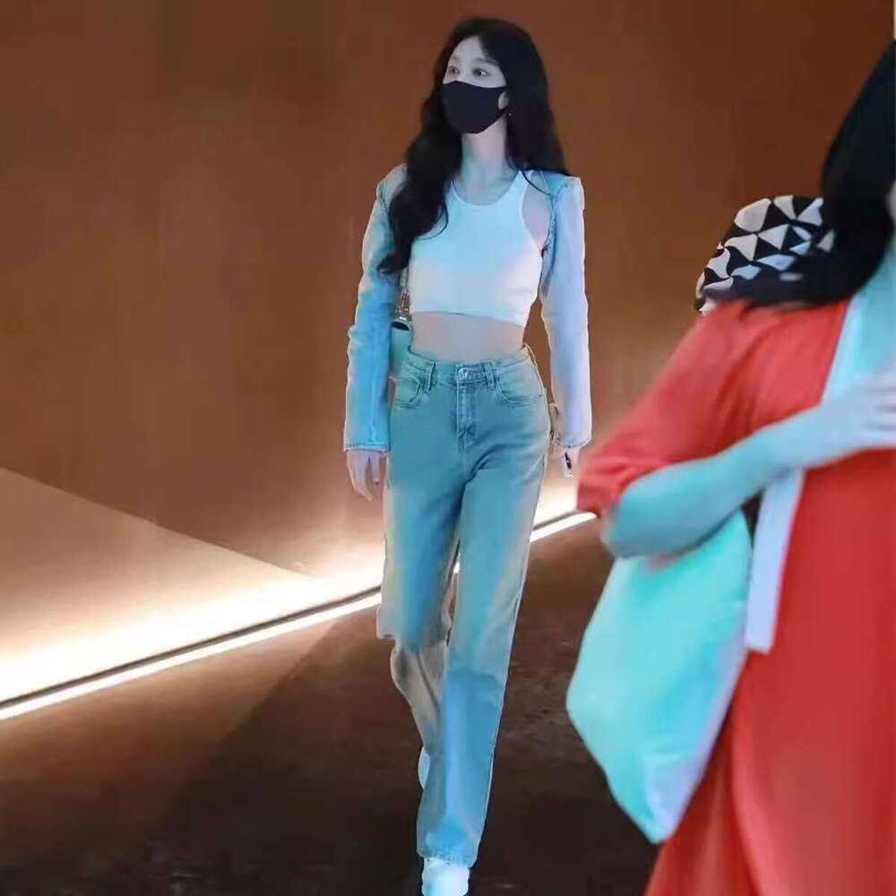 Short Solid Color Embroidered Suspender Fashionable Slimming Thread Vest For Women B5