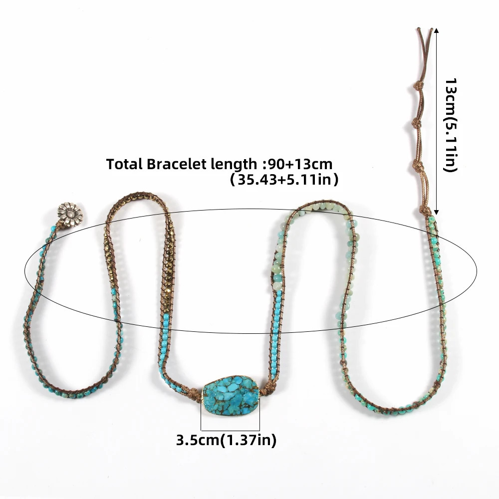 er Women Vegan Boho Bracelet Handmade Mixed Natural Stones Charm 5 Strands Wrap Bracelets Women Jewelry 250318
