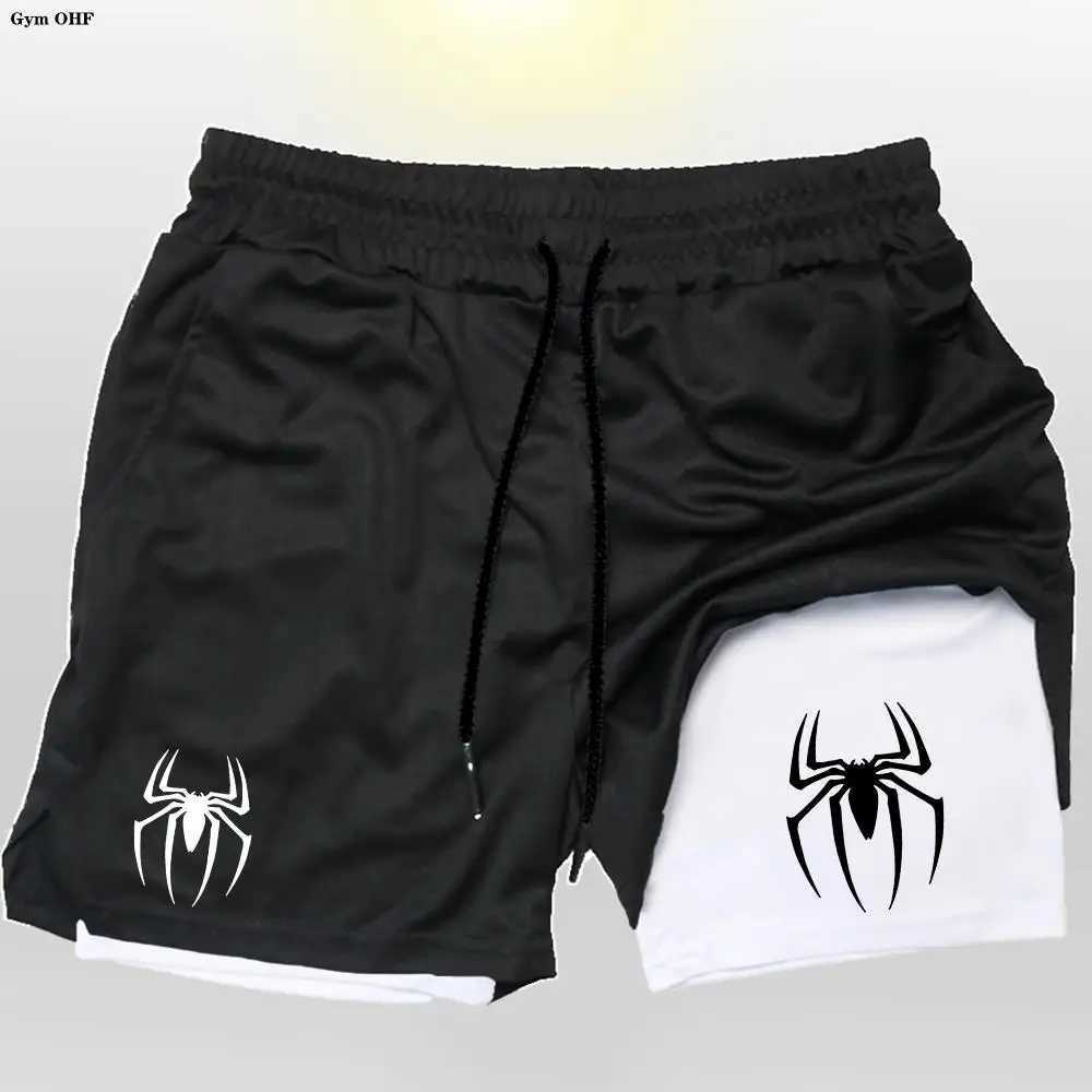 Super Hero Running Shorts Mens Fitness Shorts 2-inch Quick Drying Training Fitness Running Shorts Summer Mens Shorts W250324