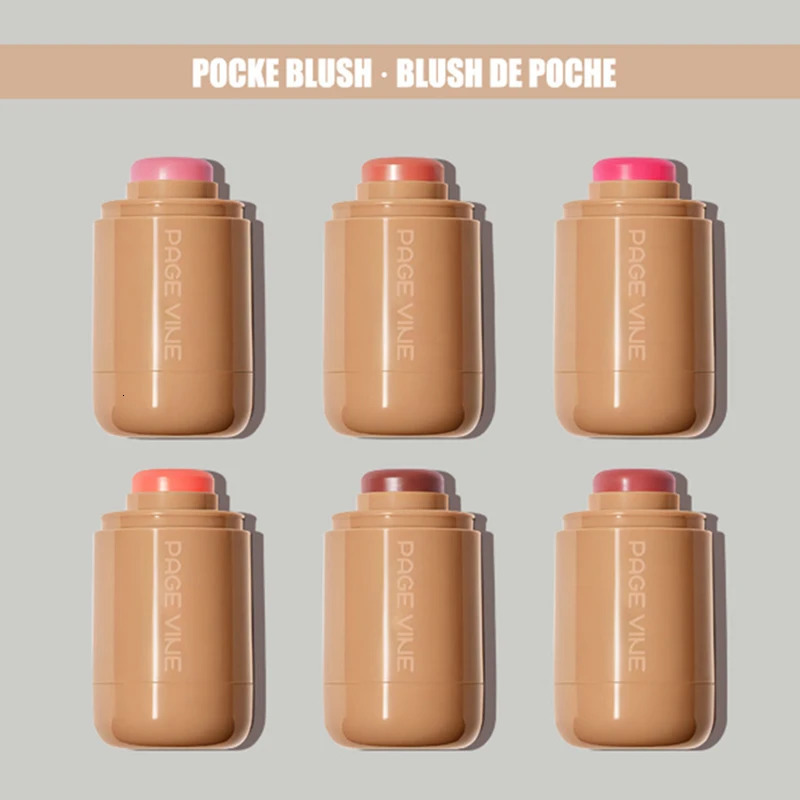 3-in-1 Magic Blush Stick Cheek Lip Tinted Moistured Blush Stick Silky Brighten Blush Cream Blusher Cosmetics Tubes Matte Contour 250324