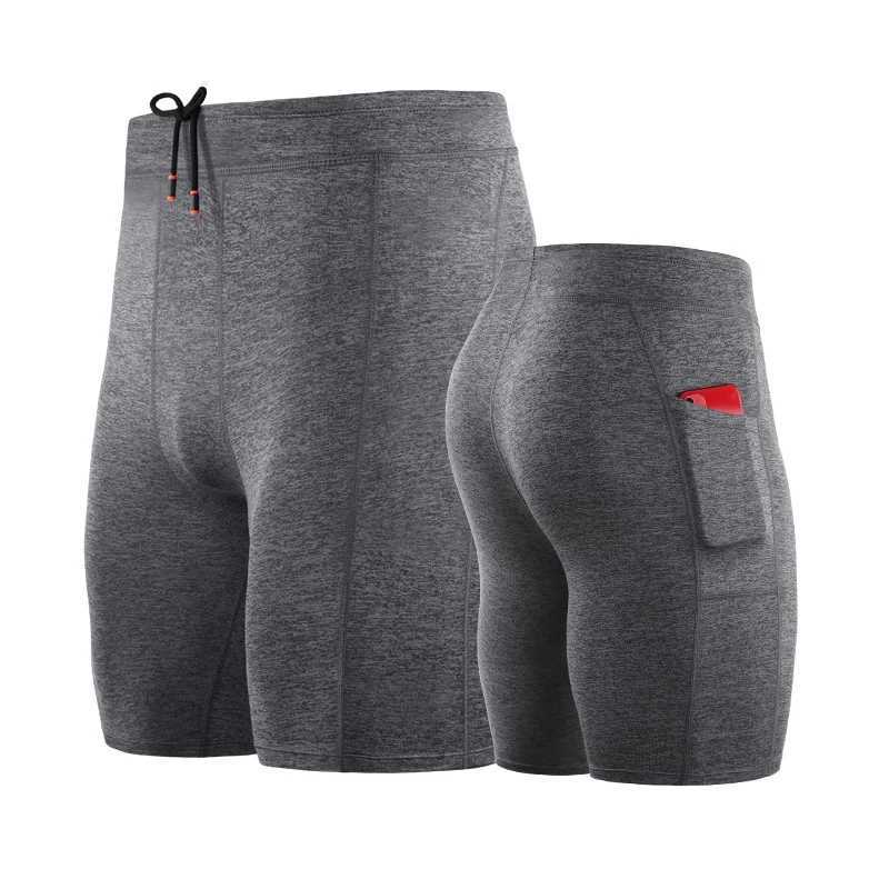 High waisted mens professional fitness shorts with pockets for sports running training willow branches quick drying elastic tight shorts W250324