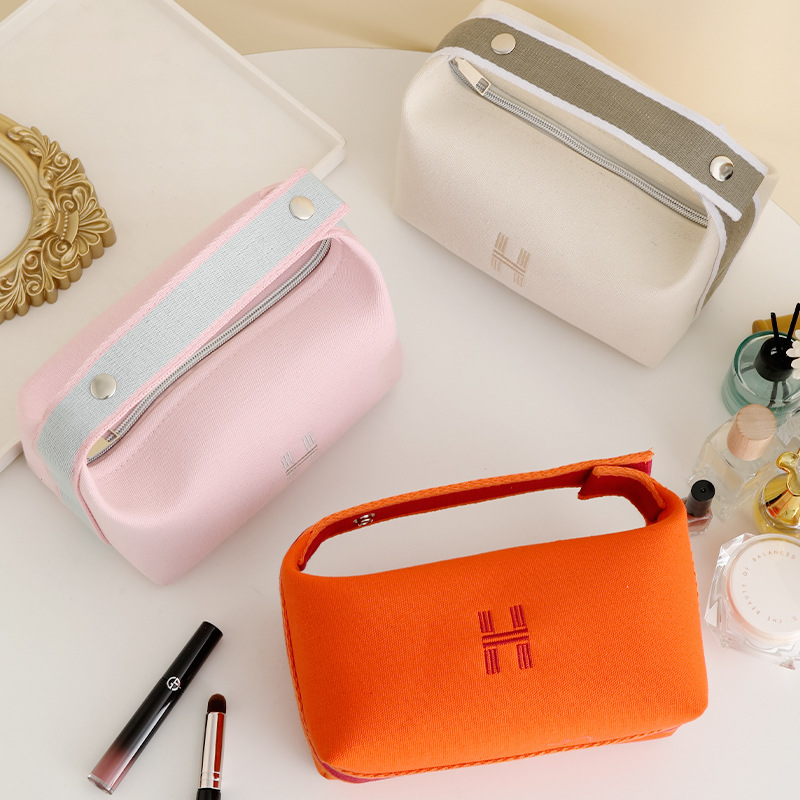 Canvas Storage Bag for Travel - Portable Cosmetic & Toiletry Organizer