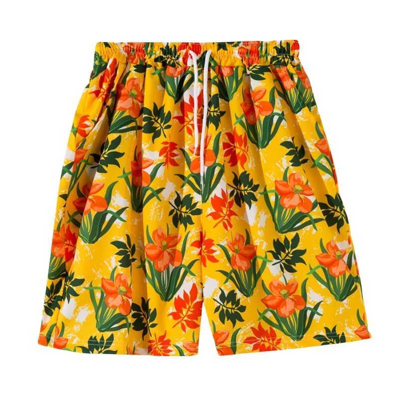 Mens Summer Hawaiian Beach Printed Pants Swimming Quick drying Shorts Loose Home Leisure Breeze Fashion Seaside Holiday Shorts W250324