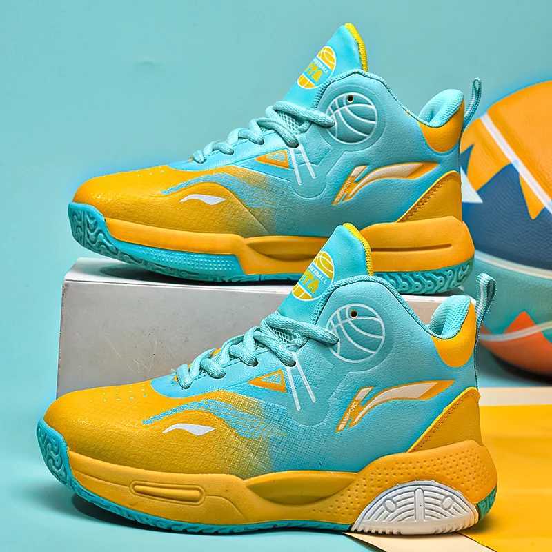 Childrens basketball shoes top-notch outdoor sports shoes non slip comfortable flat sports shoes leather high qu walking shoes children W250324