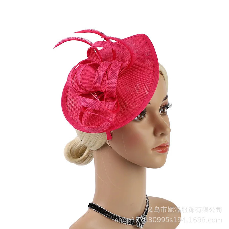 Elegant dangling hair charming hat for womens party hat bridal wedding performance race millionaire fancy headwear 250322