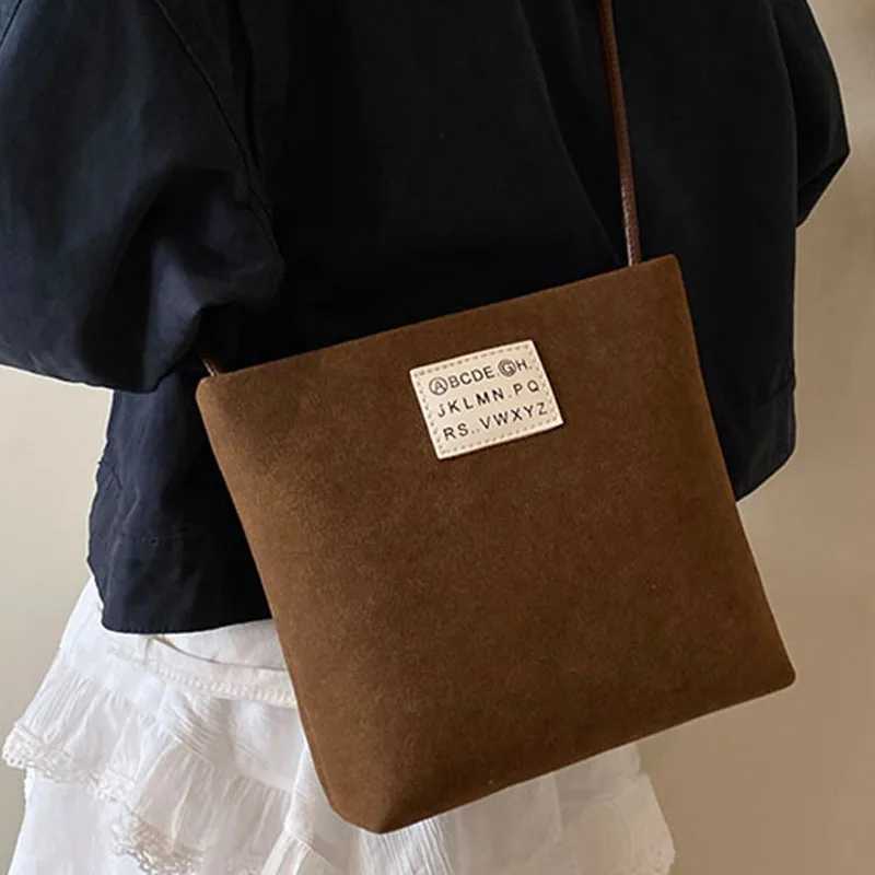Luxury Designer Faux Suede Womens Handbag Retro Crossbody Bag Bucket Tote Y250324