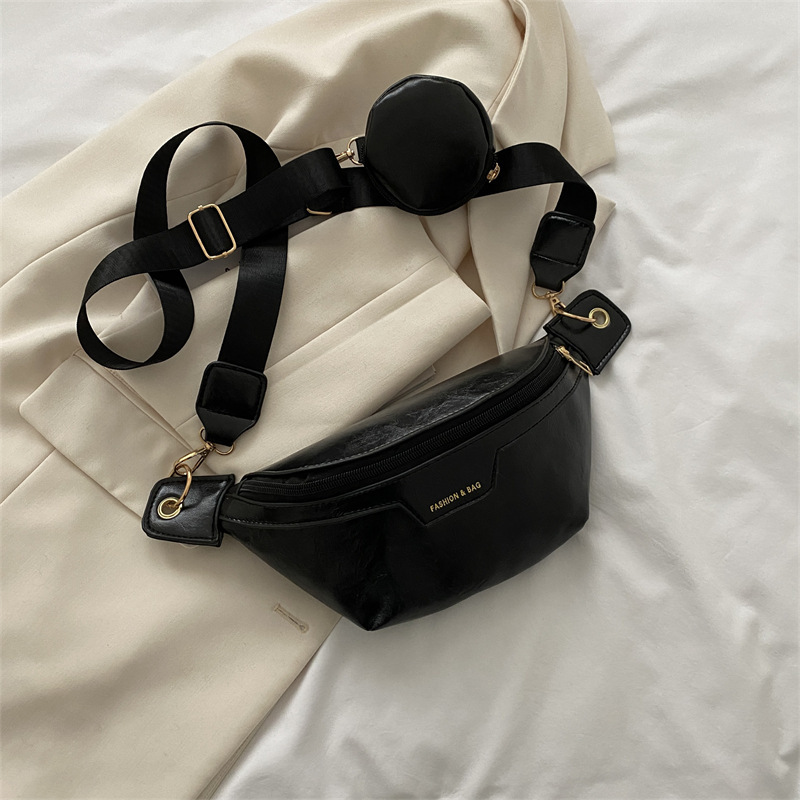 Large capacity underarm bag new fashion niche wide shoulder strap crossbody bag casual zipper casual texture