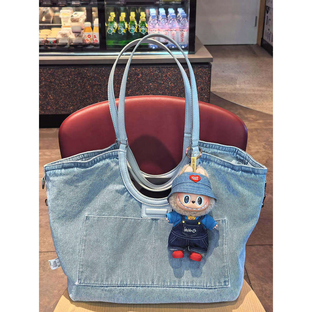 Women's Bags Washed denim tote bag for women new item, niche and high-end, large capacity double-sided underarm bag, handbag