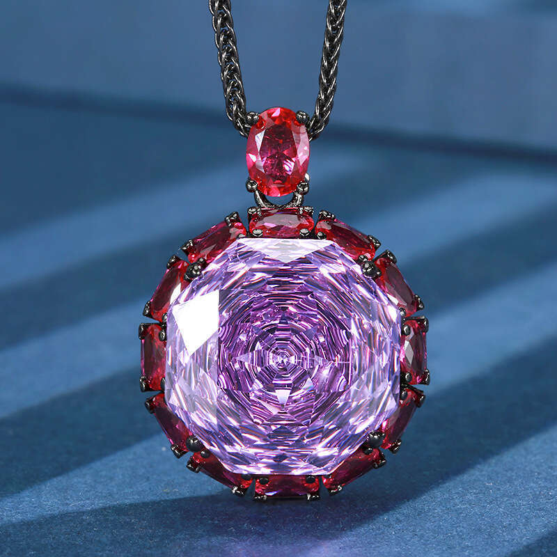 Popular hot item new Zhuangsheng jewelry copper base gold-plated rose cut circular temperament light set for women 18-16m