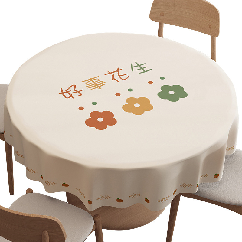 Round table cloth waterproof, oil-proof, scalding-proof and washable pvc round table 99X701