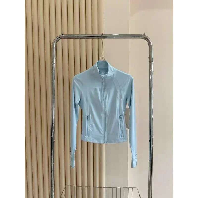Women Cropped Define Spring and Autumn Tight-fitting Thin Sportswear Training Running Gym Yoga Cardigan Jacket Coat