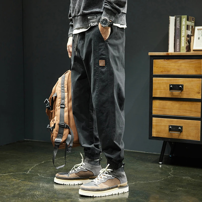 Autumn Drawstring Hip Hop Jogger Mens Cargo Pants Casual Bagged Street Sports y2k Harem Trouser Hombre Pantalones 250322