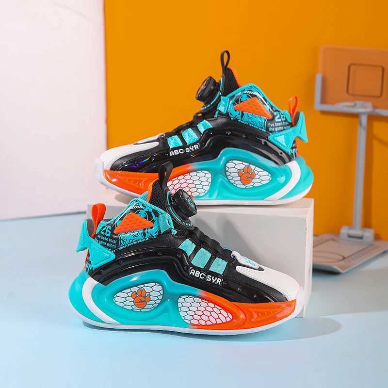 Boys top sports shoes childrens tennis shoes basketball school sports running coach newly designed childrens shoes for ages 6 to 14 W250324