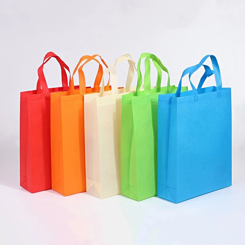 StoBag 25pcs Wholesale Non-woven Shopping Tote Bags Fabric Eco-friendly Storage Reusable Large Pouches Custom Fee 250314