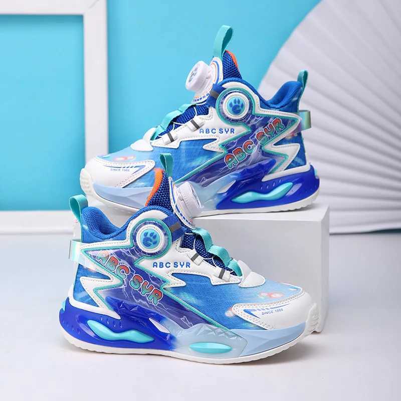 Sapatilhas de basquete casuais infantissapatilhas esportivas para meninosnameisdesign de luxo4 a 12 anos crianas W250324