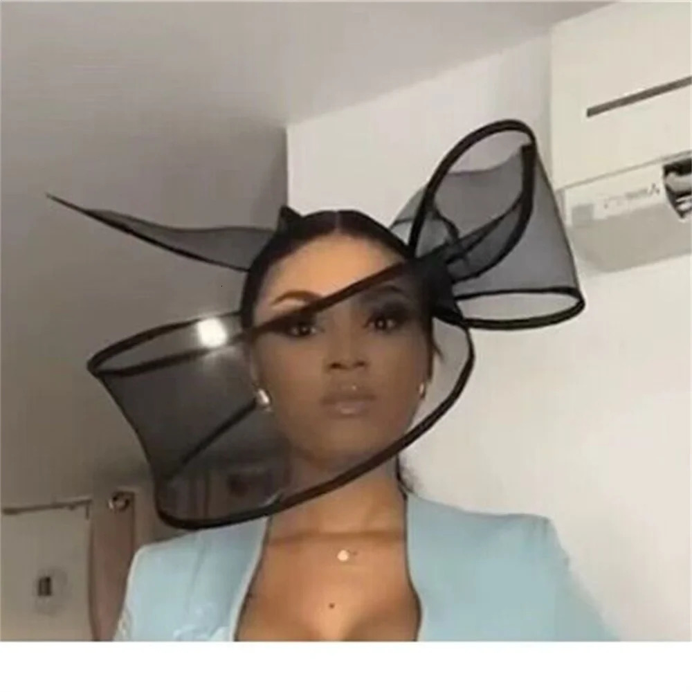 Black Fascinator Wedding Pillbox Hat Women Elegant Fascinator Hats Hair Clip Church Ladies Party Headpiece Fashion Headwear 250318