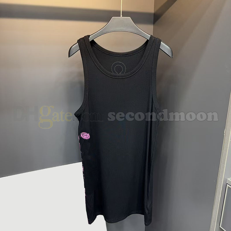 Cotton Fabric Top Women Loose Vest Luxury Letters Print Vests Outdoor Breathable Sleeveless Tops