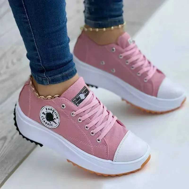 2025 new womens patterned canvas sports shoes womens casual shoes womens sports shoes flat lace Zapatillas strapless women M250325