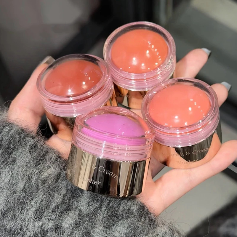 Small pink bullet blush paste expansion color monochrome blush purple shrink milk powder natural matte girl 250324