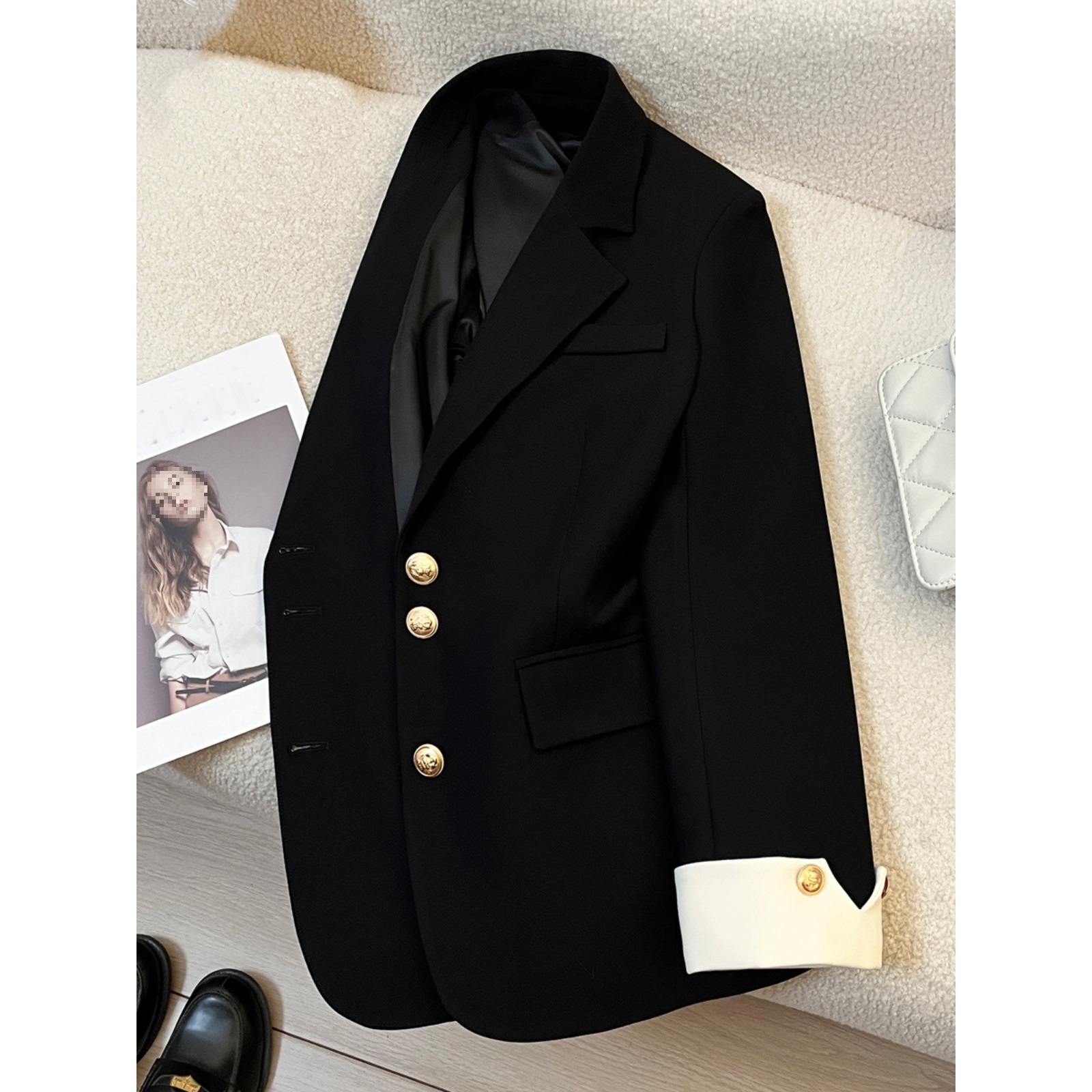 G324Trendy Loose-Fitting Casual Suit Coat for Men Perfect for Spring and Fall