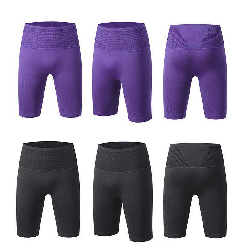 Wrap style mesh waist bag marathon running shorts for women fast drying high elasticity fitness training compression shorts W250324