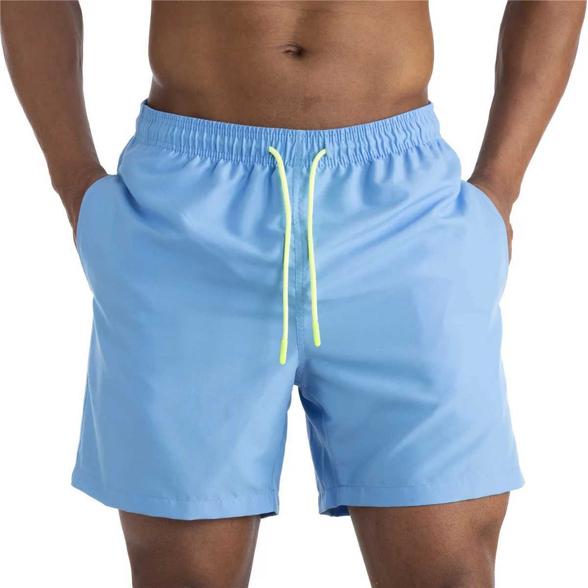 New 2024 Summer Fashion Mens Running Shorts Slow Running Gym Fitness Training Quick Drying Beach Shorts Mens Sports Exercise Bottom W250324