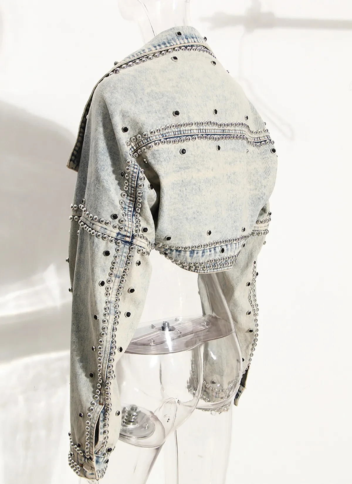 Short Denim Coat Women Y2k Cotton Spring Autumn Clothing Jeans Punk Gothic Bomber Jacket Windbreaker Vintage Jackets Streetwear 250322