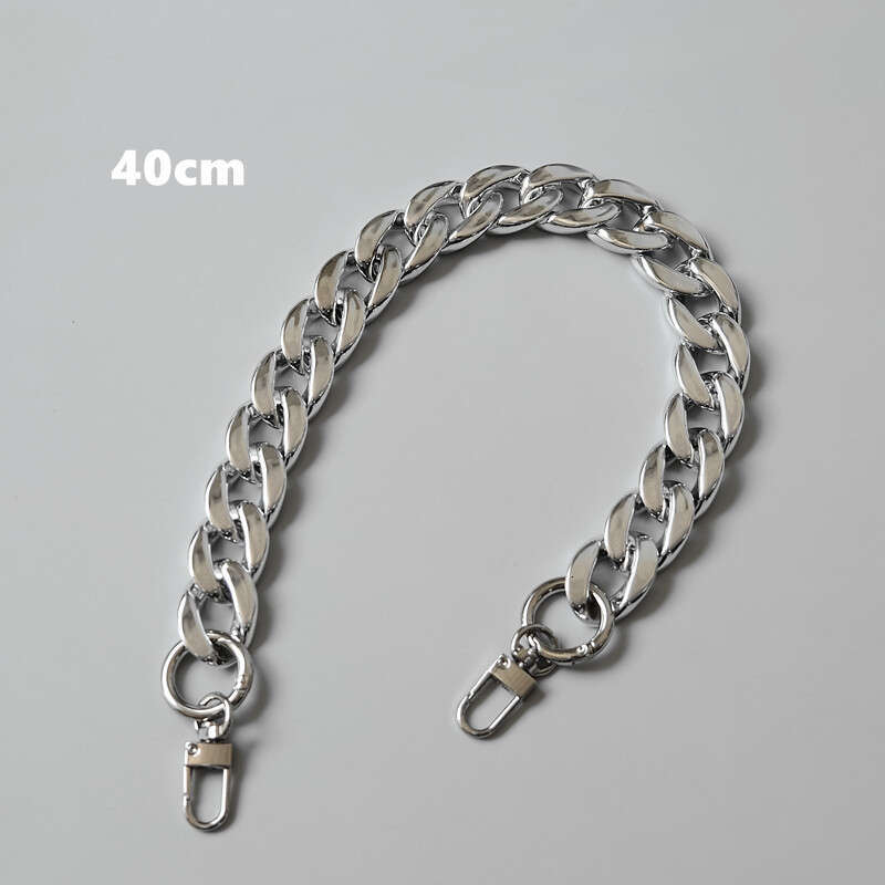 European And American Fashion Iuencer Electroplated Sier Versatile Acrylic Handheld Single Underarm Bag Chain Diagonal Cross Shoulder Strap B5