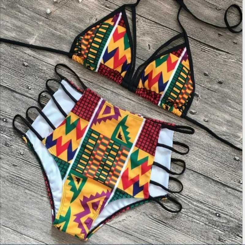 Bikini sexy swimsuit womens swimsuit high waisted multi rope hollow bikini set swimsuit suspender bikini Brazil no tail highXJ250324