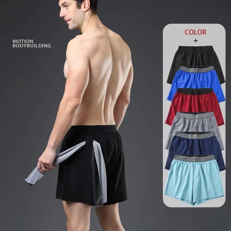 Short gym mens quick drying mens sports shorts casual trance fitness jogging marathon running shorts sportswear W250324