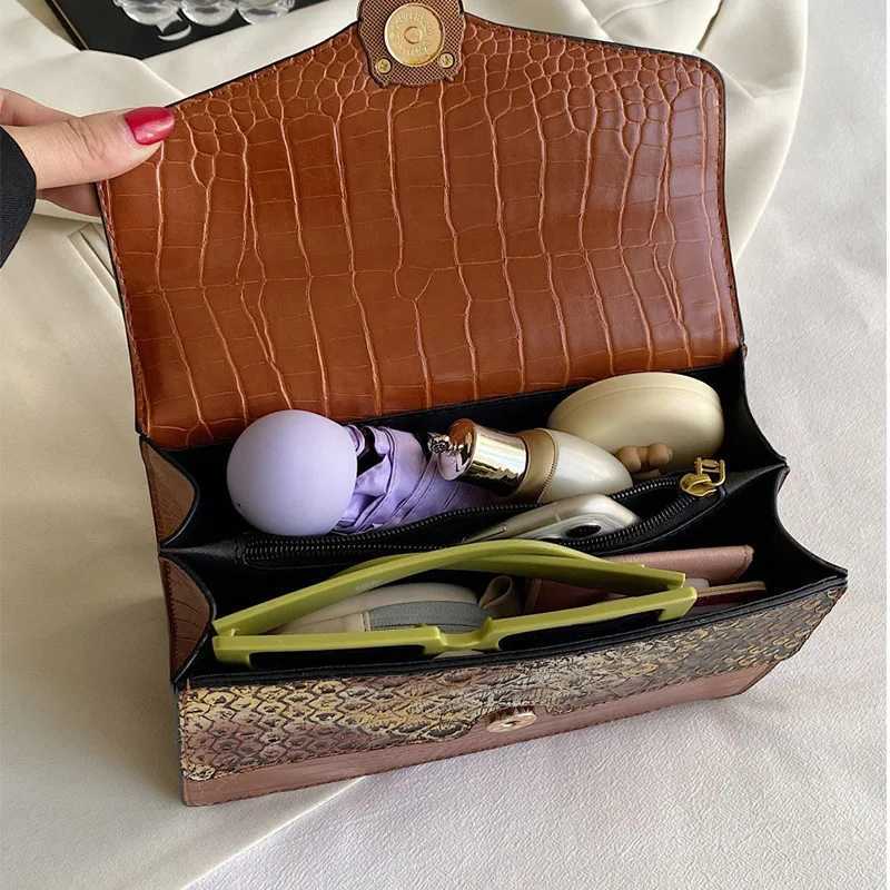 Crocodile womens cross body bag new 2024 Bolsa Feminina handbag shoulder bag sequin travel bag and wallet Z250324